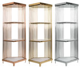 Mirror Surface Clothes Shop Display Shelving With Led Light OEM / ODM Available