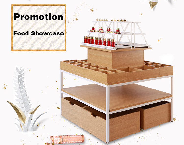 आधुनिक शैली खाद्य स्टोर ठंडे बस्ते में डालने की दुकान प्रदर्शन टेबल्स 1000 * 1000 * 1350 मिमी